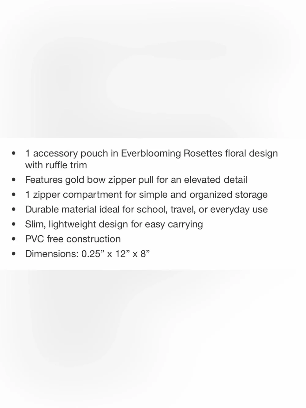 LoveShackFancy x Target Everblooming Rosettes Ruffle Accessory Pouch